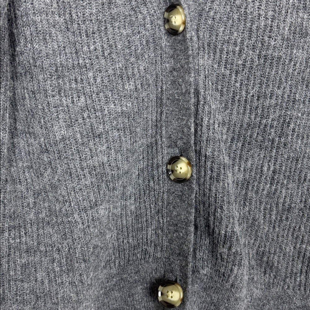 Quince Dark Gray Wool/Alpaca Blend Cardigan - Size M - Picture 2 of 8